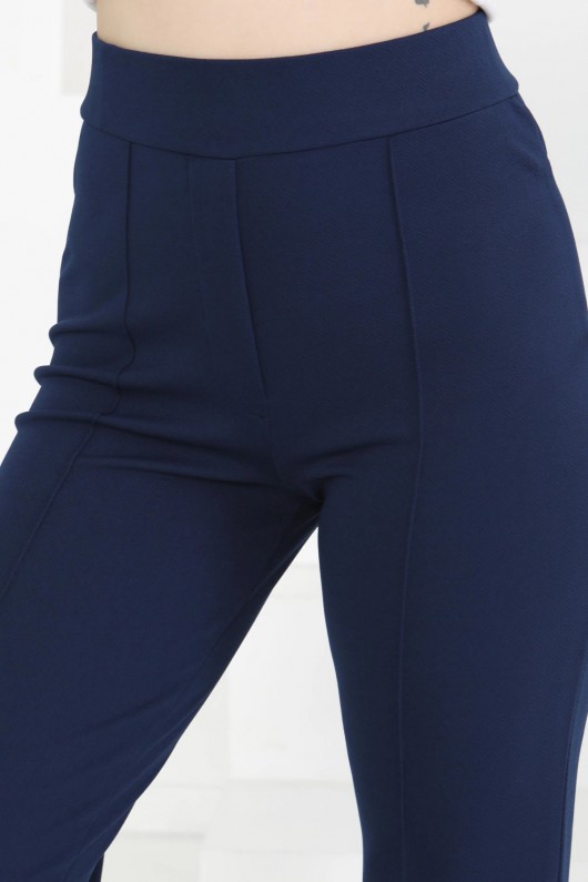 Kadın İspanyol Paça Likralı Zara Krep Pantolon Lacivert 2503 Kadın İspanyol Paça Likralı Zara Krep Pantolon Lacivert 2503