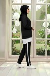 Tunik Takım Kapüşonlu Siyah 3004