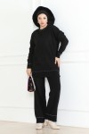 Şerit Detaylı Triko Takım Siyah 1018 Şerit Detaylı Triko Takım Siyah 1018