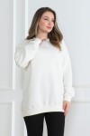 Kadın Sweatshirt İçi Şardonlu Beyaz 1027
