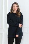 Kadın Sweatshirt İçi Şardonlu Lacivert 1027