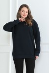 Kadın Sweatshirt İçi Şardonlu Lacivert 1027