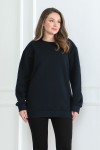 Kadın Sweatshirt İçi Şardonlu Lacivert 1027