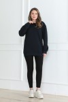 Kadın Sweatshirt İçi Şardonlu Lacivert 1027