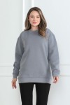 Kadın Sweatshirt İçi Şardonlu Gri 1027