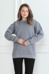 Kadın Sweatshirt İçi Şardonlu Gri 1027