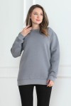 Kadın Sweatshirt İçi Şardonlu Gri 1027