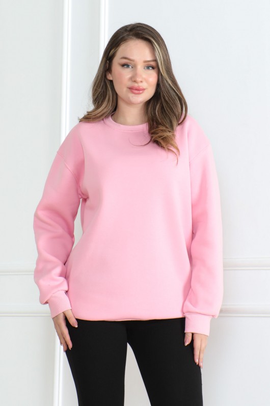 Kadın Sweatshirt İçi Şardonlu Pembe 1027