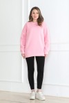 Kadın Sweatshirt İçi Şardonlu Pembe 1027