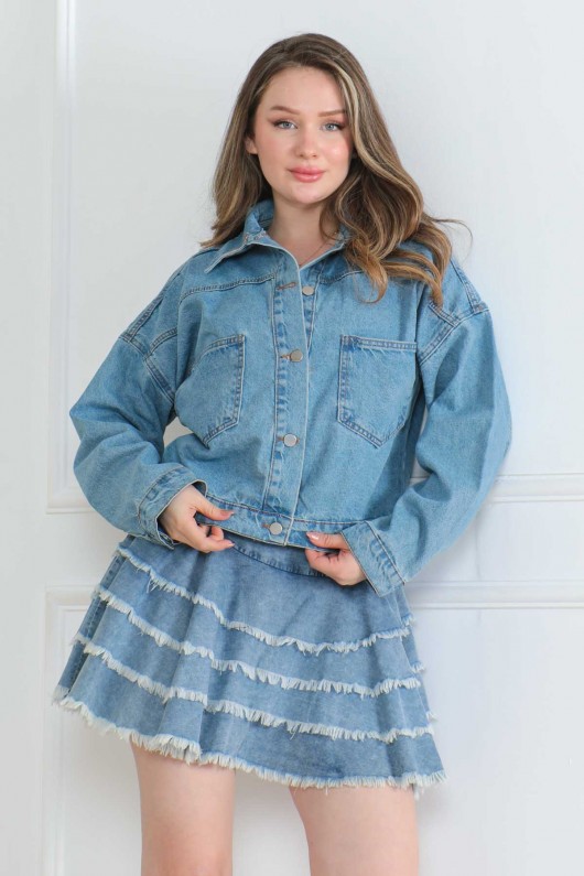 Kadın Kot Ceket Mavi 2000