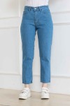 Kadın Mom Kot Pantolon Super Fıt Jeans Mavi 2009 Kadın Mom Kot Pantolon Super Fıt Jeans Mavi 2009
