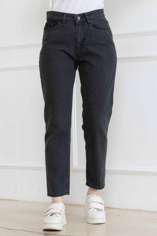 Kadın Mom Kot Pantolon Denım Super Fıt Antrasit 2011 Kadın Mom Kot Pantolon Denım Super Fıt Antrasit 2011