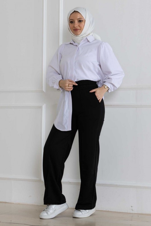 Eşofman Palazzo Pantolon Si̇yah 3003