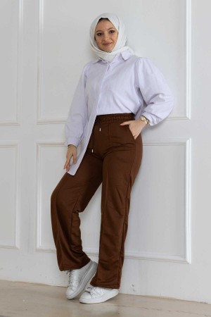 Eşofman Palazzo Pantolon Kahverengi̇ 3003