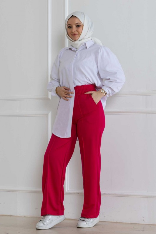 Eşofman Palazzo Pantolon Fuşya 3003