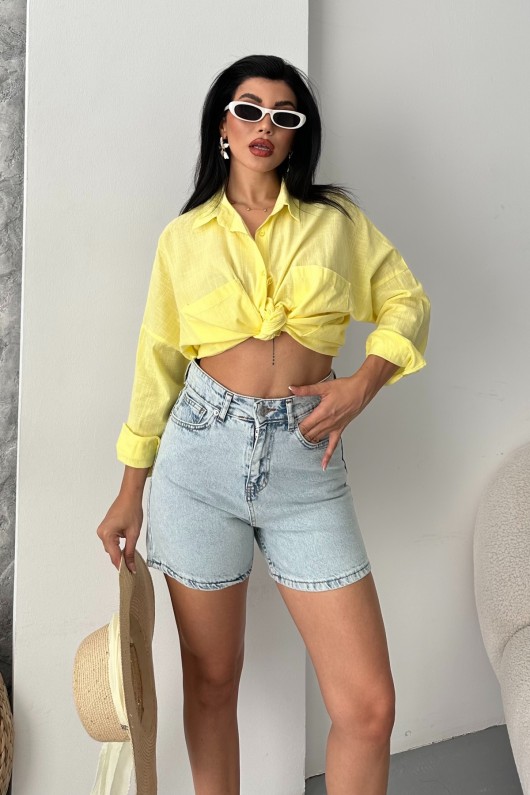 Kadın Kot Şort Buz Mavi 4010