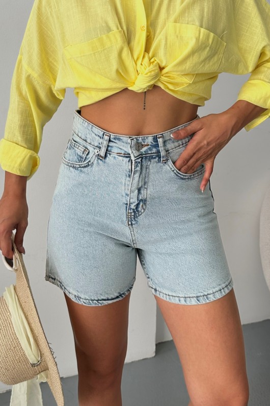 Kadın Kot Şort Buz Mavi 4010