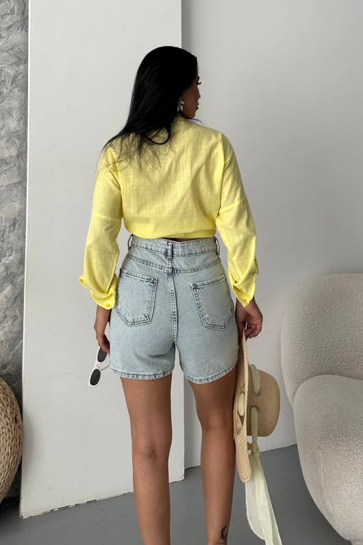 Kadın Kot Şort Buz Mavi 4010