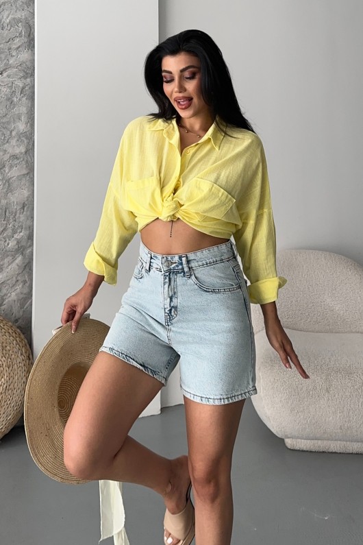 Kadın Kot Şort Buz Mavi 4010