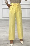 Kadın Dabıl Kemeri İp Detaylı Palazzo Pantolon Sarı 2501 Kadın Dabıl Kemeri İp Detaylı Palazzo Pantolon Sarı 2501