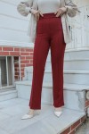 Kadın İspanyol Paça Likralı Zara Krep Pantolon Bordo 2503 Kadın İspanyol Paça Likralı Zara Krep Pantolon Bordo 2503