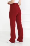 Kadın İspanyol Paça Likralı Zara Krep Pantolon Bordo 2503 Kadın İspanyol Paça Likralı Zara Krep Pantolon Bordo 2503