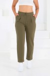 Kadın Havuç Paça Likralı Zara Krep Pantolon Yeşil 2504