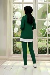 Tunik Takım Kapüşonlu Zümrüt Yeşili 3004