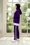 Tunik Takım Kapüşonlu Mor 3004