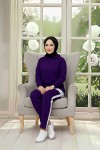 Tunik Takım Kapüşonlu Mor 3004