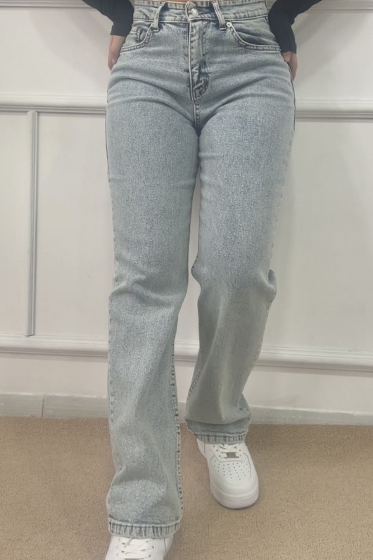 Straight Likralı Kot Pantolon Buz Mavi 4013