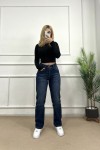 Straight Likralı Kot Pantolon Koyu Mavi 4013
