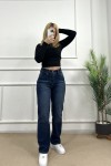 Straight Likralı Kot Pantolon Koyu Mavi 4013